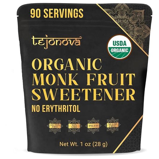 Organic Monk Fruit Powder, Pure Monk Fruit Sweetener No Erythritol, Monkfruit Sweetener Pure Goodness, Monk Fruit Sugar