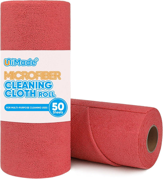 Microfiber Cleaning Cloth, 50 Sheets Shop Towels Commercial Grade Washcloths Lint-Free Clean Rags Bulk Towels for Cars