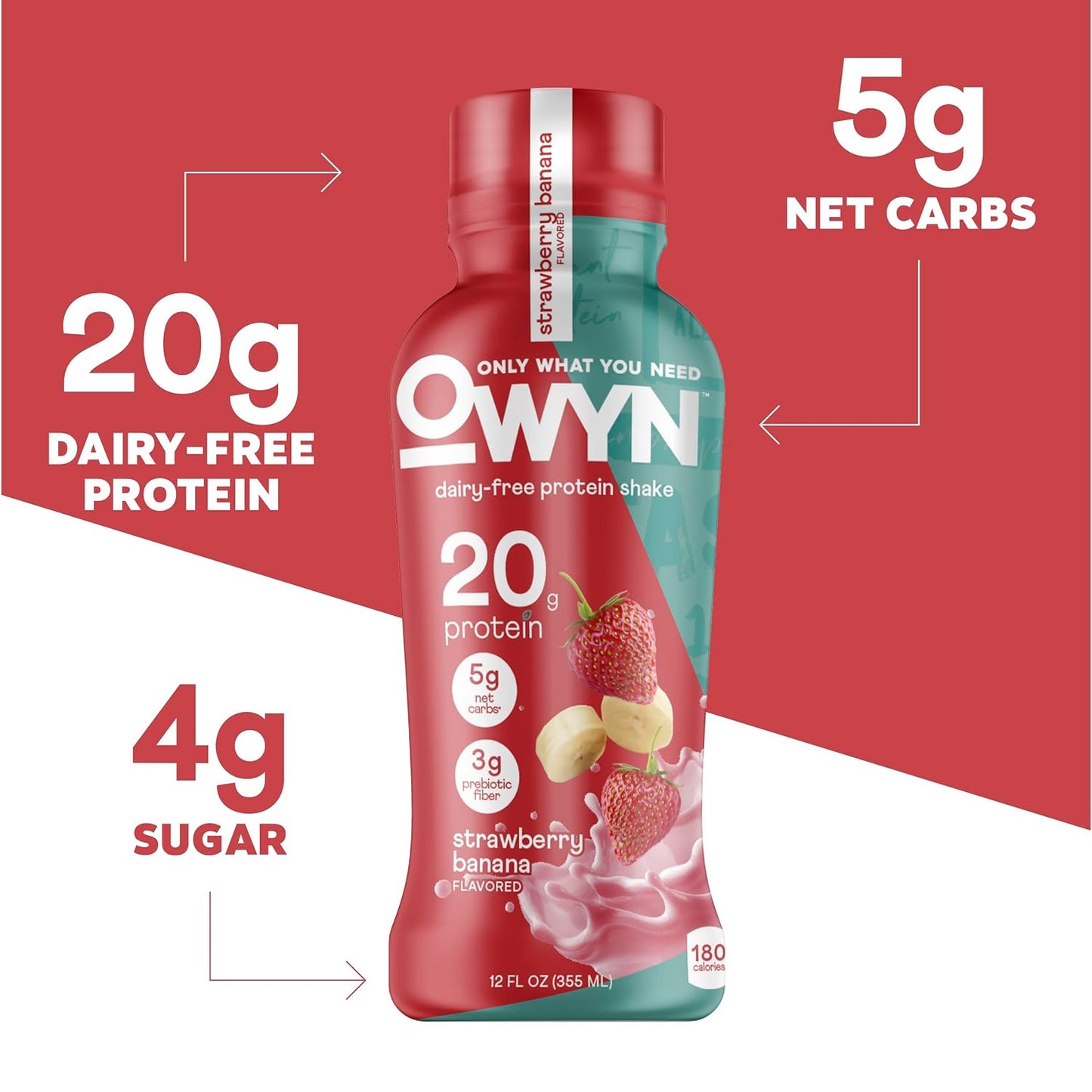 OWYN Only What You Need 20g Protein Shake Variety Pack, Dairy Free, 12 Ct