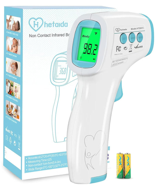 Digital Thermometer for Adults and Kids, No Touch Forehead Thermometer for Baby, 2 in 1 Body Surface Mode Infrared