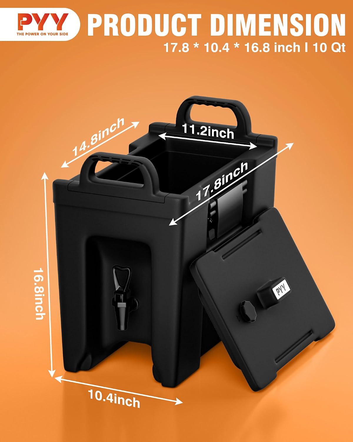 PYY 2.5 Gallon Insulated Beverage Dispenser, Thermal Drink Server