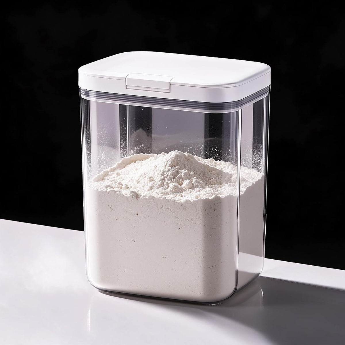 Flour Container - 5.5 L /5.81qt/5kg Large Flour Dispenser Keep Your Flour Fresh and Dry Easily with Kitchen Essential