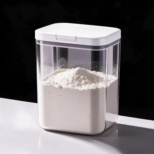 Flour Container - 5.5 L /5.81qt/5kg Large Flour Dispenser Keep Your Flour Fresh and Dry Easily with Kitchen Essential