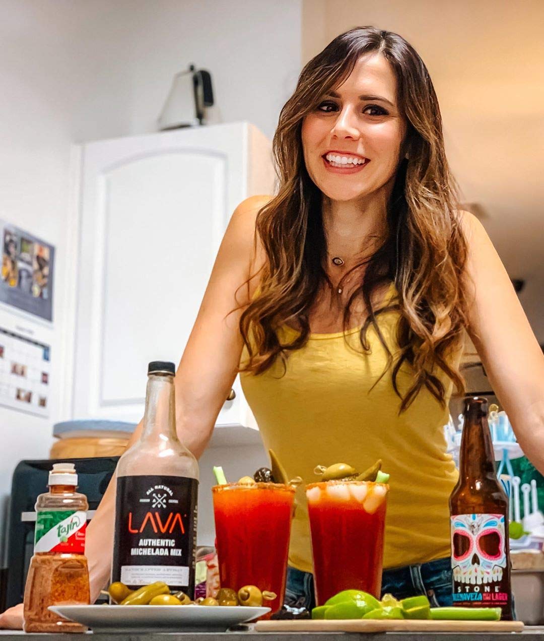 LAVA Premium Authentic Michelada Mix Craft Cocktail Mixer, Made with Real Tomatoes, Ancho Chile Peppers, Tamarind, No Junk Ingredients, Vegan, 1-Liter (33.8oz) Glass Bottle, Ready to Use