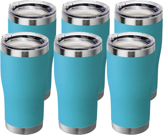 HASLE OUTFITTERS 20 oz Tumbler Bulk, Stainless Steel Tumblers with Lid, Vacuum Insulated Tumbler, Double Wall Powder Coated