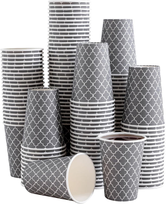 Lamosi Coffee Cups 12 oz 180 Pack, Disposable Paper Coffee Cups, Disposable Cups,12 oz Hot Cup,12oz Paper Insulated Cup for