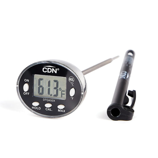 CDN Thin Tip Thermometer | ProAccurate®, 4.75" Stem, Digital, Hold, Max, Waterproof, NSF Certified, Ideal for Cooking,
