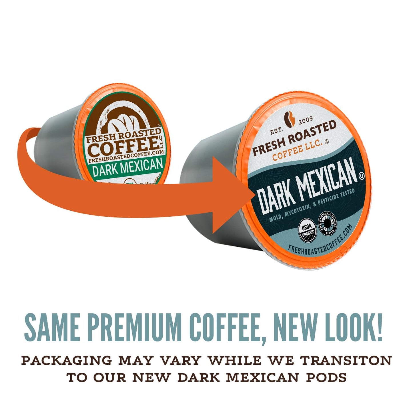 Fresh Roasted Coffee, Organic Mold &amp; Mycotoxin Tested Variety Pack K-Cup Pods for Keurig Brewers, Medium Roast, USDA Organic, Kosher, 96 Count Loose Pack