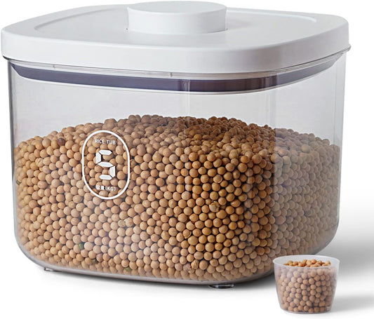 10 Lbs Storage Container Bin Rice Dispenser with Measuring Cup Food Cereal Container Bins Household for Kitchen Pantry