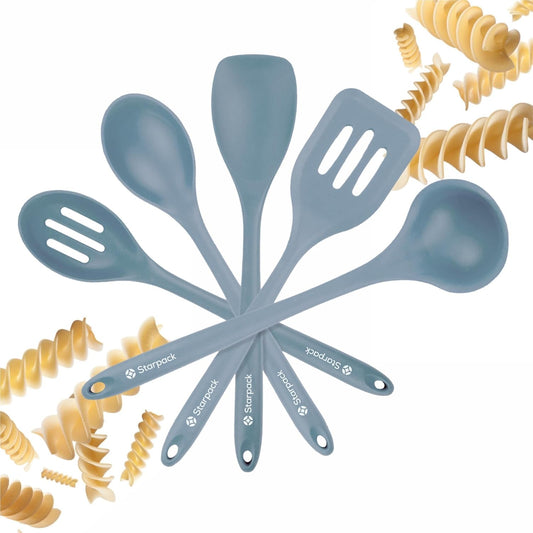 Starpack 'Stir & Serve' Silicone Cooking Utensils Set (5 Pcs) - Kitchen Utensil Set Heat Resistant to 600°F - Kitchen