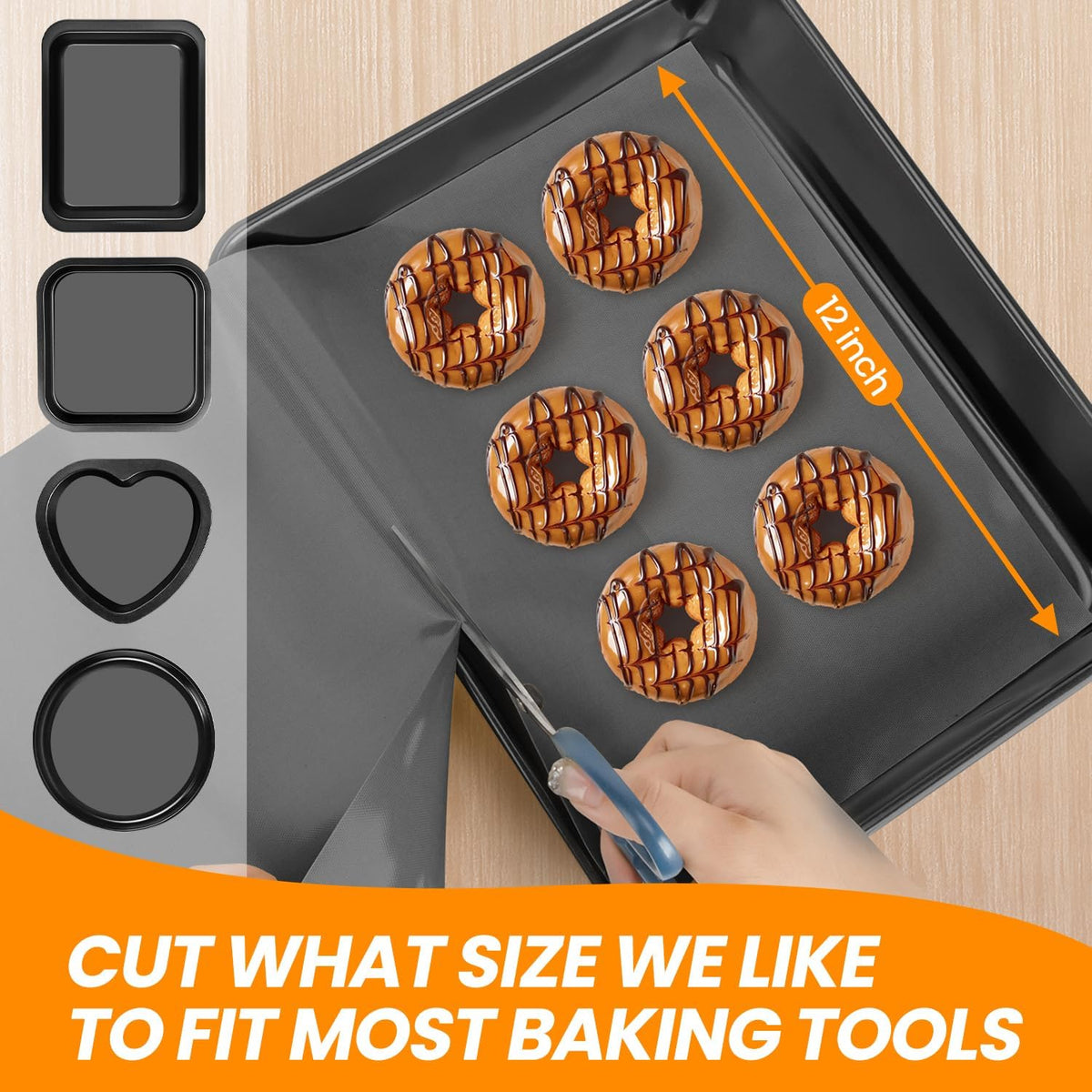 Silicone Baking Mat Roll -Reusable &amp; Best German Silicone Mat Roll-Heat Resistant Freeze Dryer Mat Non Stick Pastry Mat Dough Rolling Mat, Non Slip Countertop Protector Mat, Cut to Size Silicone Mat