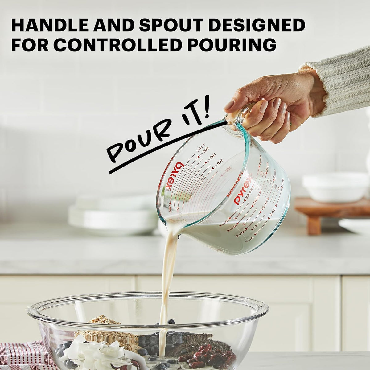 Pyrex Essentials (2-Pack) Glass Measuring Cups Set (1 &amp; 2 Cup)