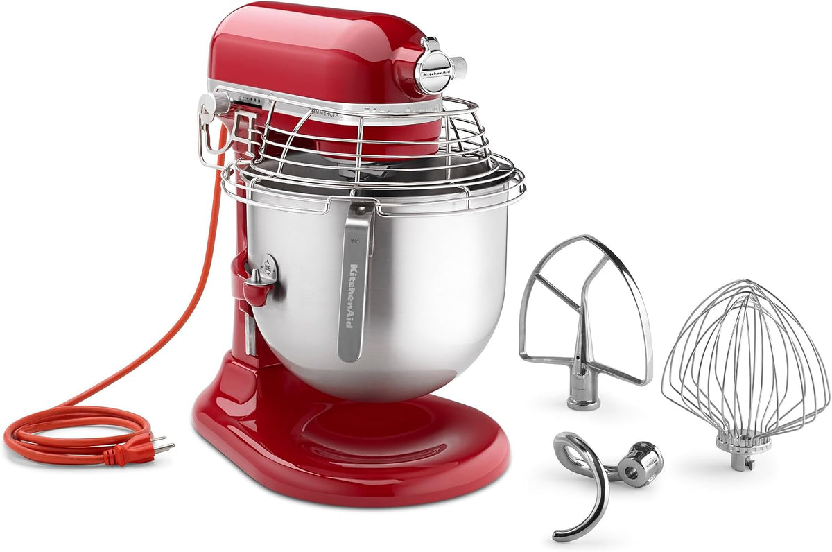 KitchenAid Commercial Series 8 Quart Bowl-Lift Stand Mixer with Stainless Steel Bowl Guard - KSMC895