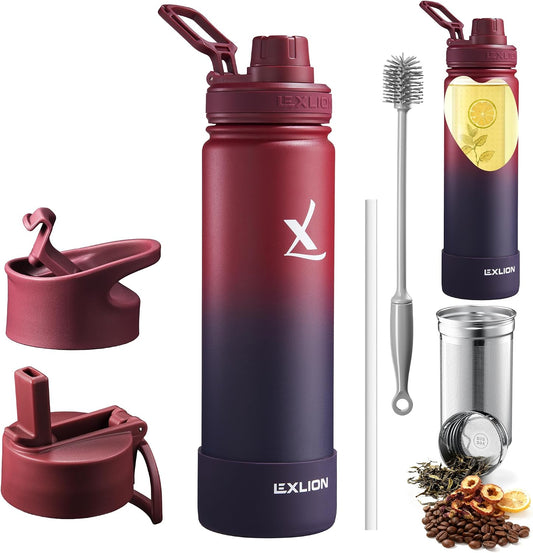 Lexlion Tea Infuser Water Bottle 22 Oz