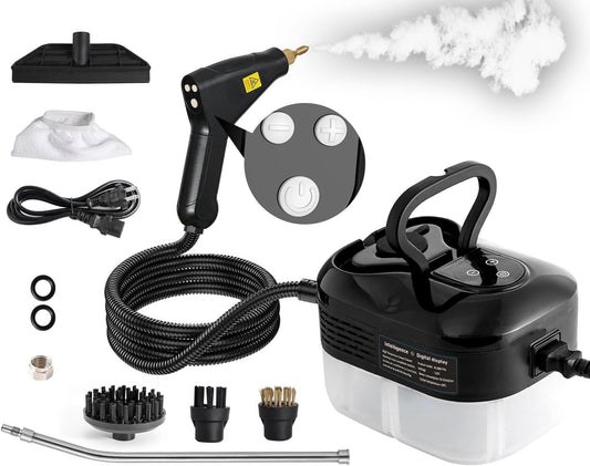 Handheld Steam Cleaner, 2500W Pressurized Multi-Surface Steam Cleaner for Home Use, Car Steamer For Cleaning Auto Detailing