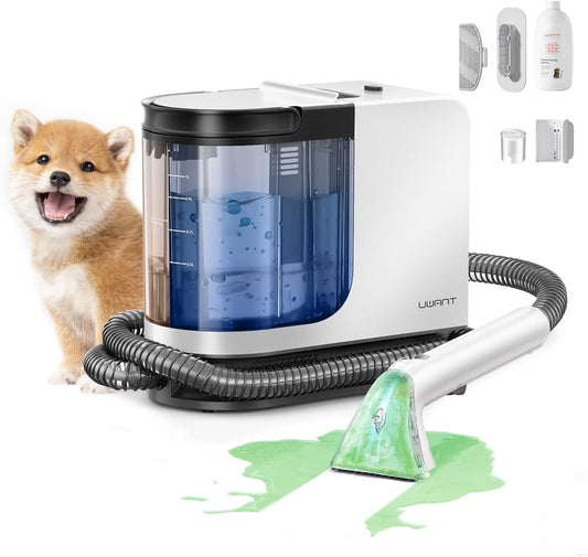 uwant Portable Carpet Cleaner 18Kpa Powerful Suction Spot Upholstery Cleaner for Deep Cleaning Self-Cleaning Carpet Cleaner