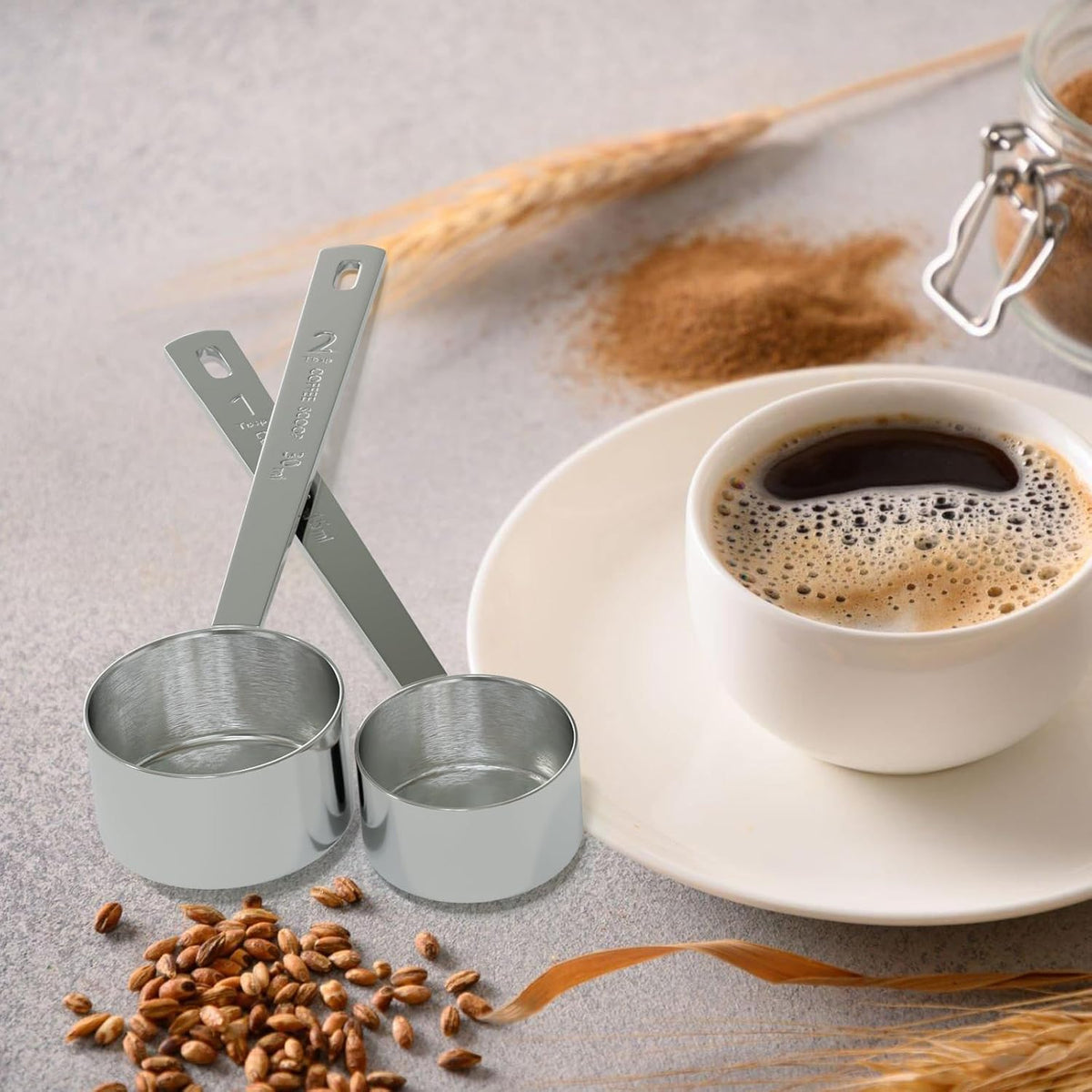 1PCS Long Handle Coffee Scoop, 2Tbsp(30ml) Measuring Spoon