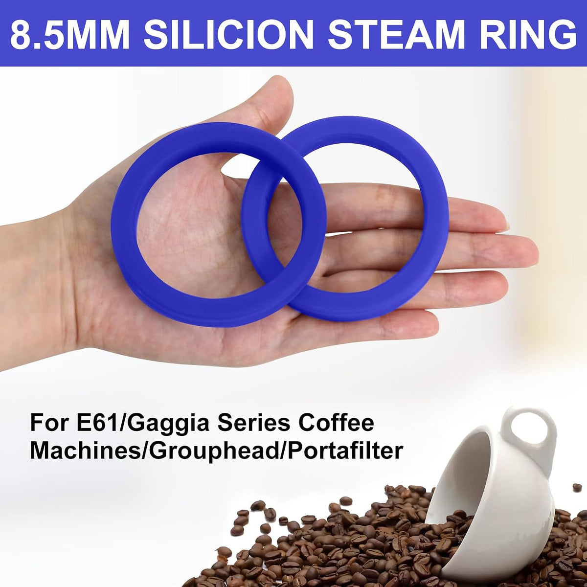 E61 Gasket 8.5mm Group Head Gasket for Gaggia E98, Blue