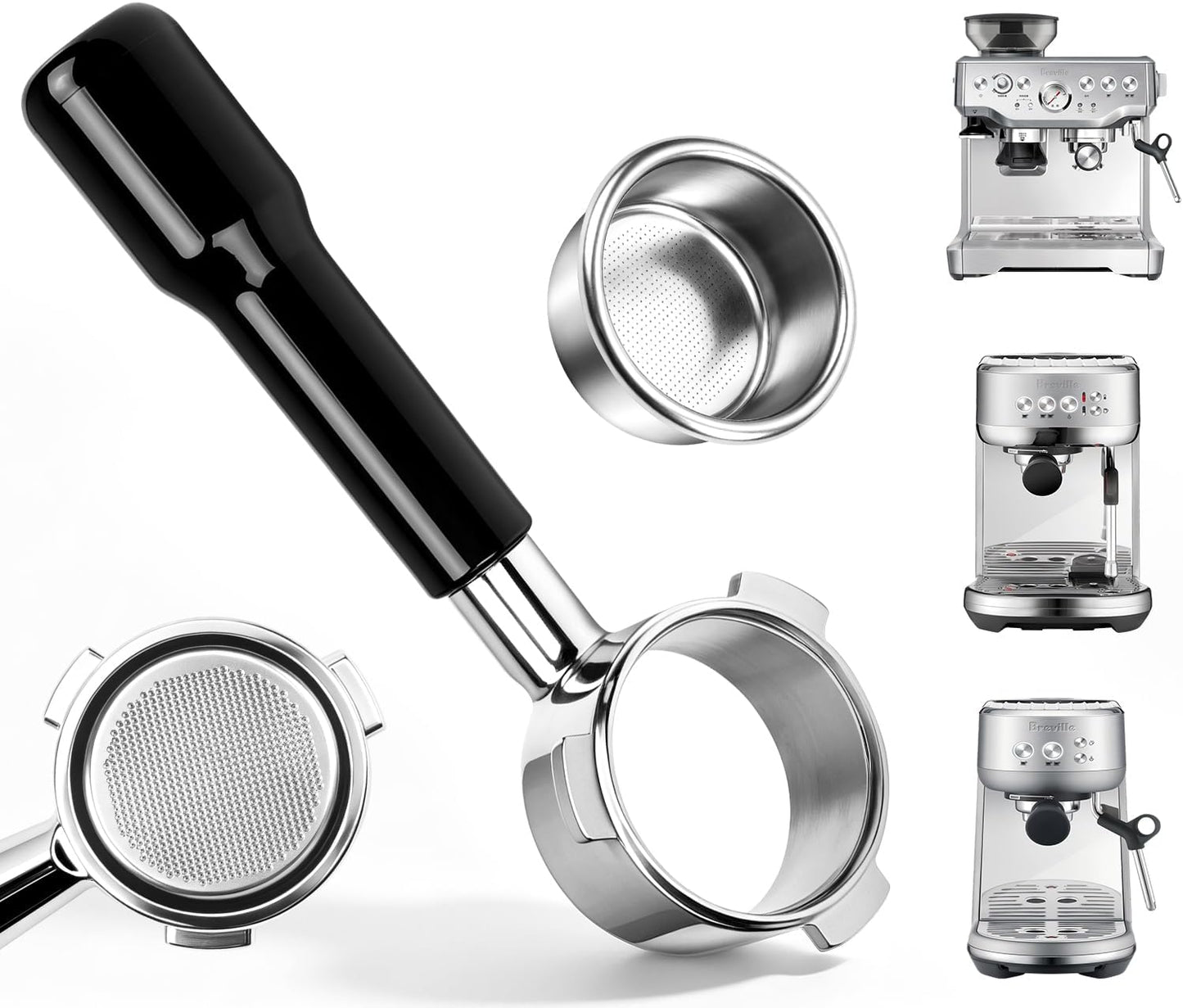 54mm Bottomless Portafilter for Breville BES870XL Barista Express Pro Touch
