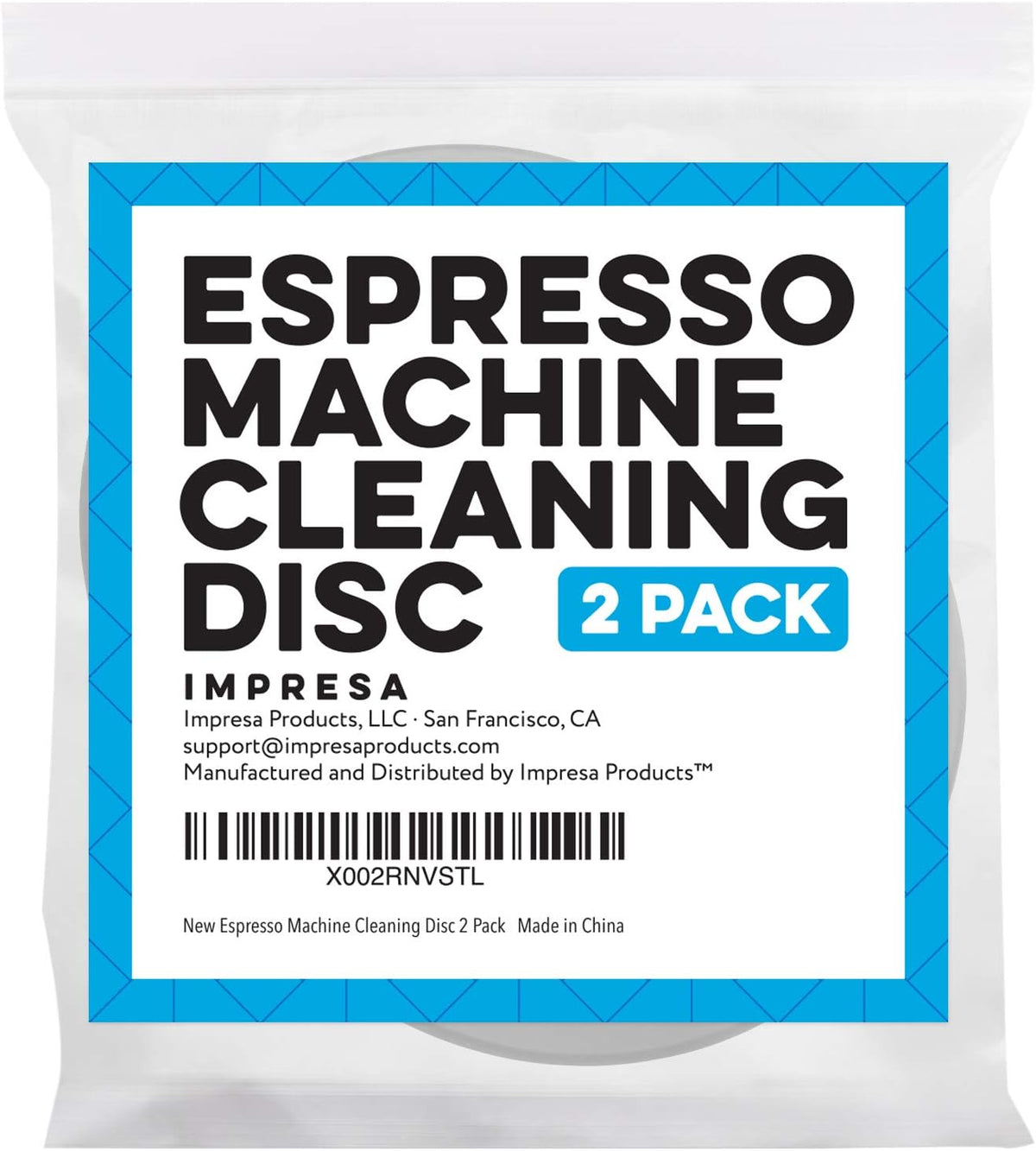 IMPRESA Backflush Cleaning Disc Pack of 2, 54mm Compatible with Breville Duo-Temp Pro &amp; Barista Series - Espresso Machine Accessories Kit - Use with Cleaning Tablets &amp; Espresso Machine Cleaner