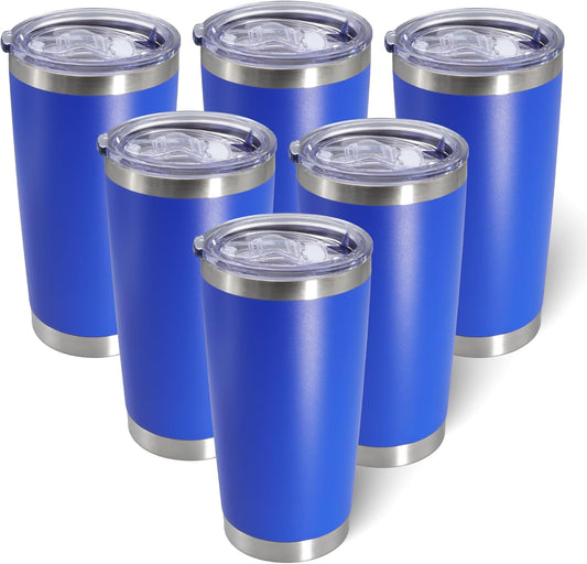 20oz Tumbler Bulk Stainless Steel Tumblers with Lid Vacuum Insulated Double Wall Travel Coffee Mug Powder Coated Tumbler Cup