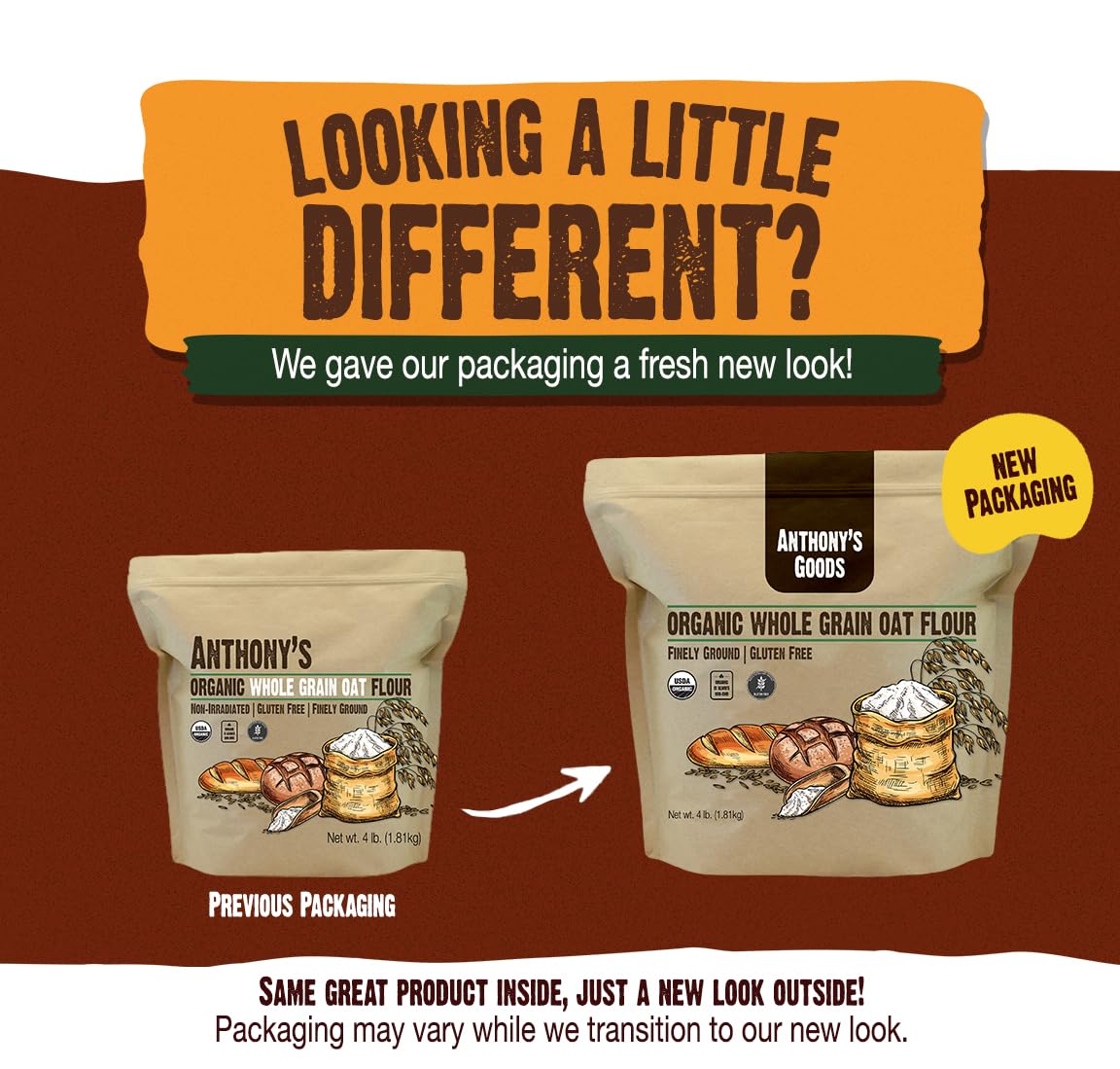 Anthony's Organic Whole Grain Oat Flour