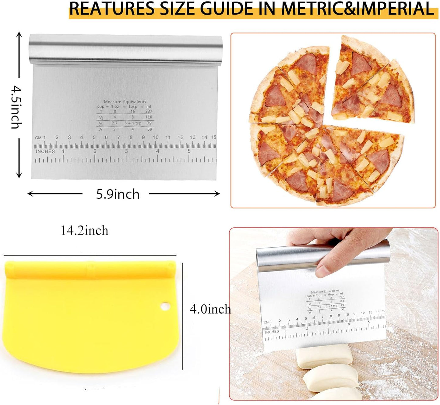 Adjustable Rolling Pin 19 Set and Silicone Baking Pastry Mat Set,Thickness Rings,Dough Roller &amp; Steel Cutter&amp; 6 Cookie Molds &amp; Cake Molds for Baking Dough Stainless Steel Dough Roller, Pizza, Pie
