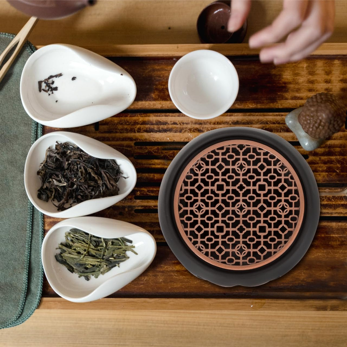 1 Set Teapot Warmer, 4.72 Inch Ceramic Tea Heater, Japanese Style Coffee Milk Heating Stove Home Office Restaurant