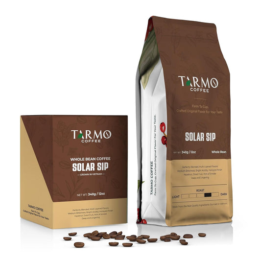 TARMO - SOLAR SIP | Low Acid 100% ARABICA Whole Bean Coffee | Specialty Vietnamese Coffee | Single Origin Dark Roast Coffee
