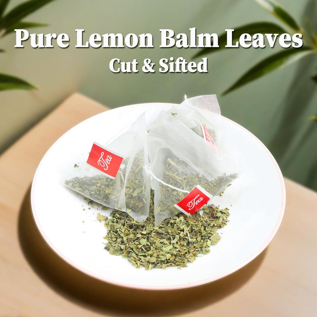 FullChea - Lemon Balm Tea Bags, 40 Count, Natural lemon balm leaves | Melissa Officinalis, caffeine-free, promotes relaxation and supports digestive comfort in herbal tea blends