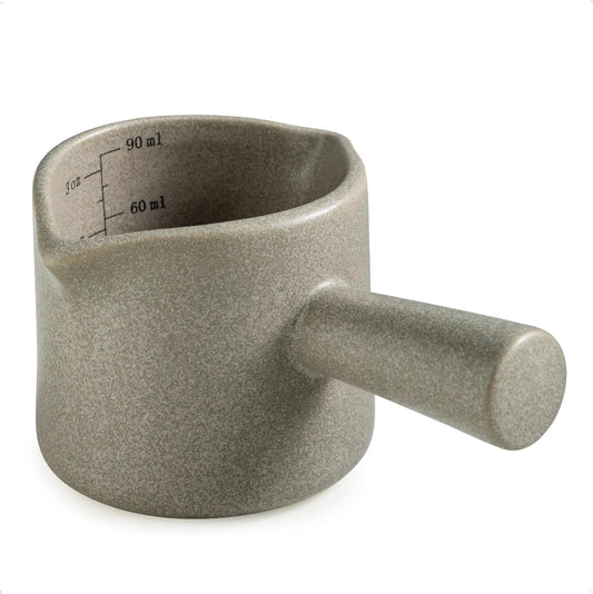 Measuring Cups Ceramic, Double Spouts Espresso Cup with Handle, Coffee Measuring Cups, Espresso Shot Milk Cup Pitcher 90 Ml,