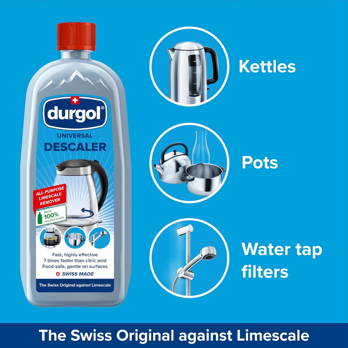Durgol Universal Multipurpose Descaler/Decalcifier for Kitchen and Household Items, 25.4 Ounce