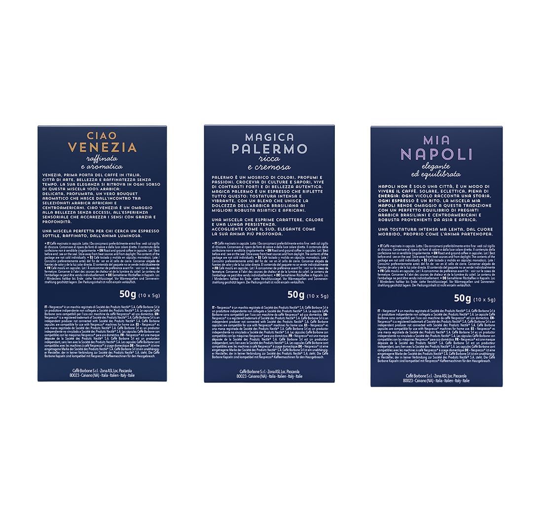 Caffè Borbone Variety Pack Aluminum Capsules Compatible with Nespresso Original Machines