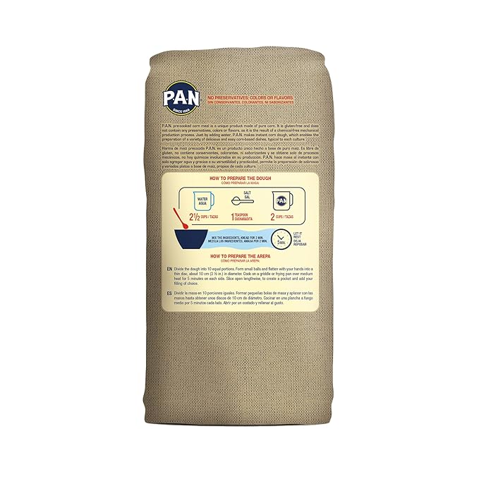P.A.N. Whole Grain White Corn Meal – Pre-cooked Gluten Free and Kosher Flour (2lb 3.27oz) (Pack of 2)