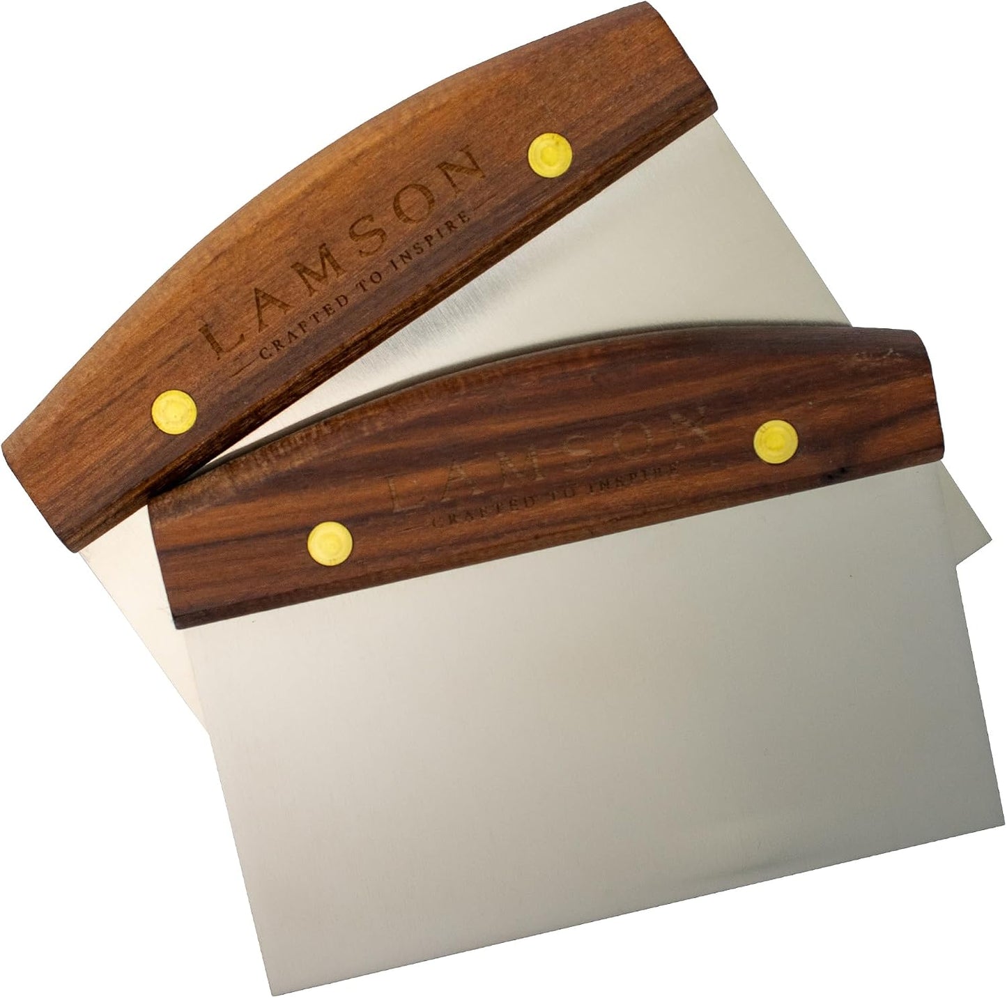 Lamson Bench Scraper, Deep Blade Dough and Griddle Cutter, 4 x 6 In | Extra depth for batch portioning and wide surfaces; high-carbon stainless; riveted walnut; hand wash only; USA made