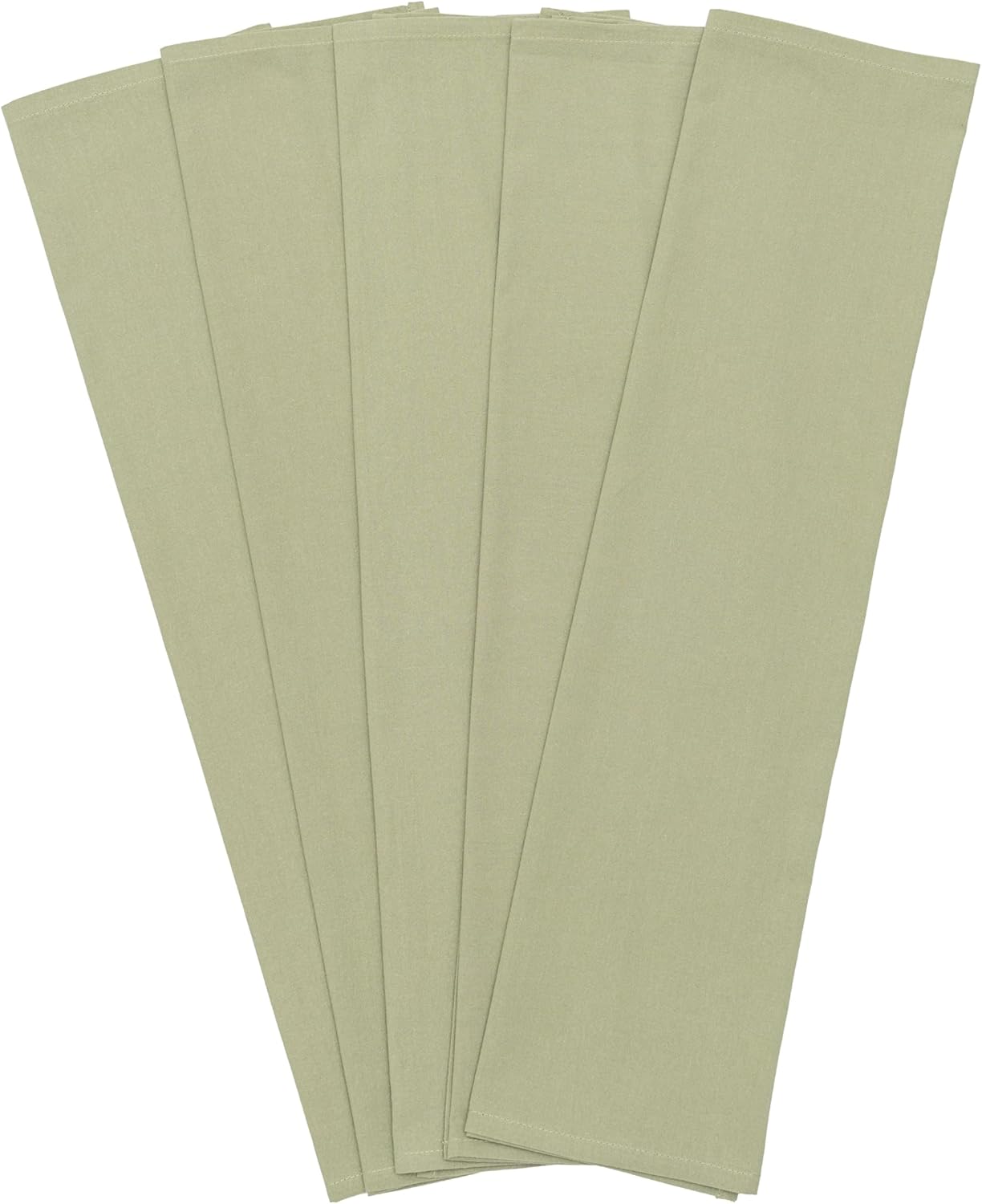 Sage Green Flour Sack Tea Towels - 100% Organic Cotton, 5 Pack, 27"x27", Highly Absorbent Dish Towel