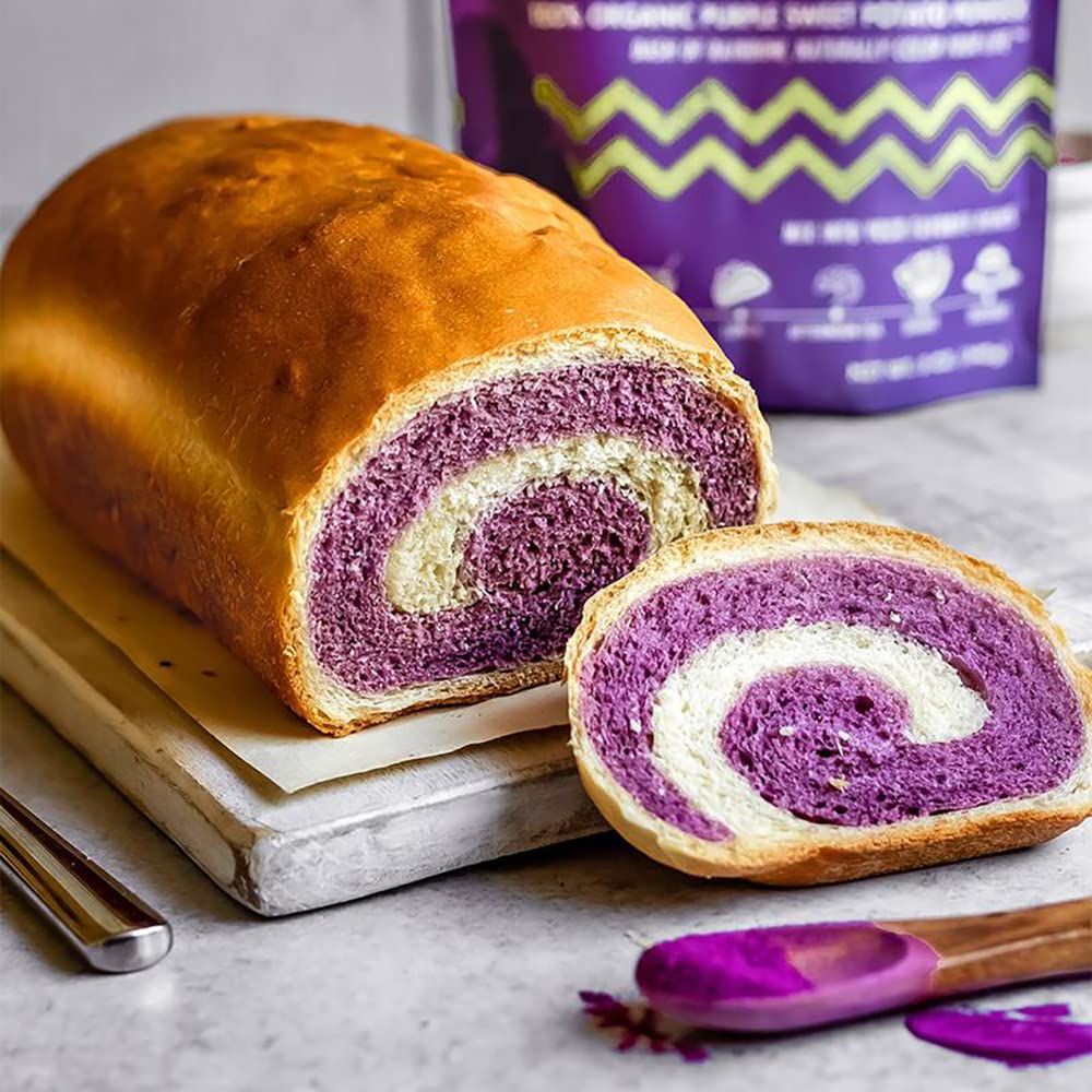 Suncore Foods Purple Sweet Potato Powder 16oz | Gluten Free | Vegan | Natural Purple Food Coloring, For Baking, Sourdough, Frosting, Desserts, Smoothies, Milk Tea, Boba, Non-GMO, Resealable Pouch