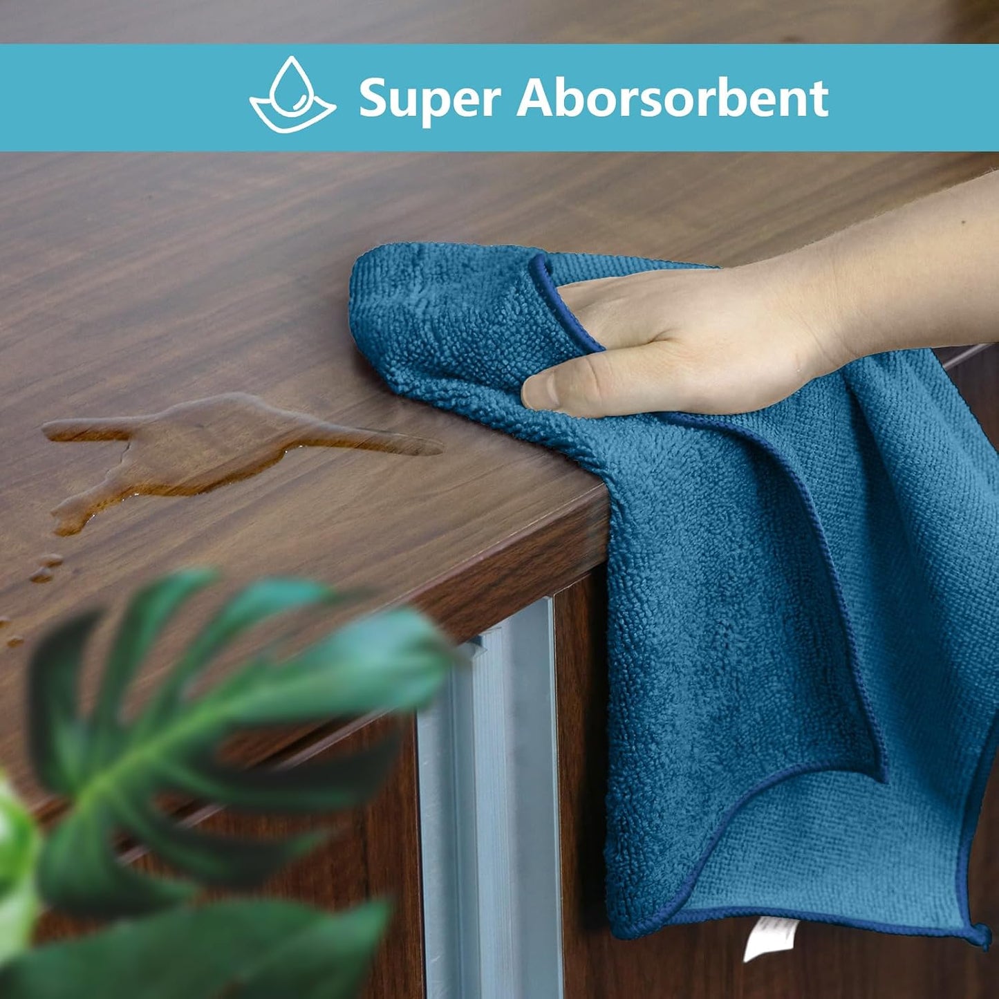 HOMEXCEL 50PK Microfiber Cleaning Cloth, Cleaning Rag for Home, 11.5x11.5in