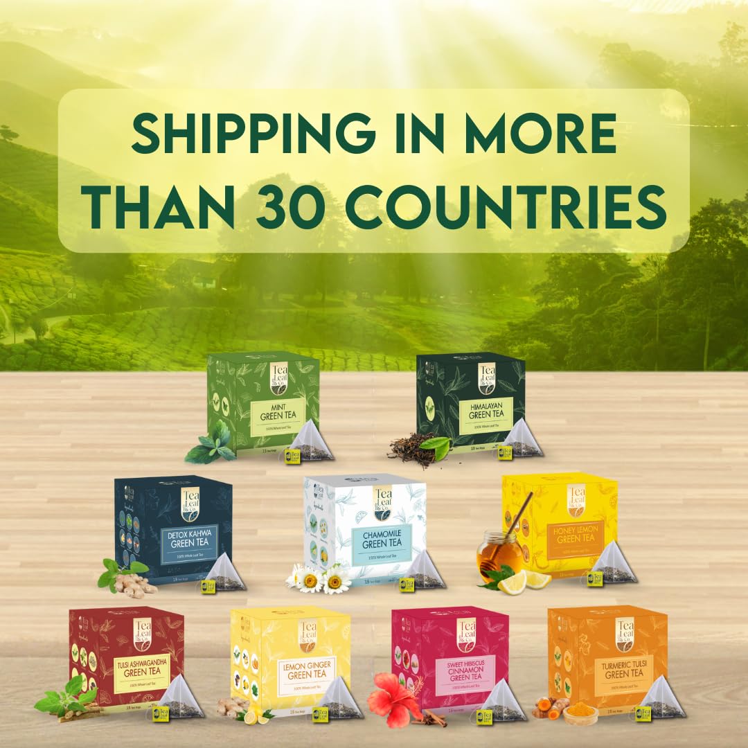 Turmeric, Peppermint &amp; Basil Tulsi Green Tea Loose Leaf 3.5oz, 50 Tea Bags
