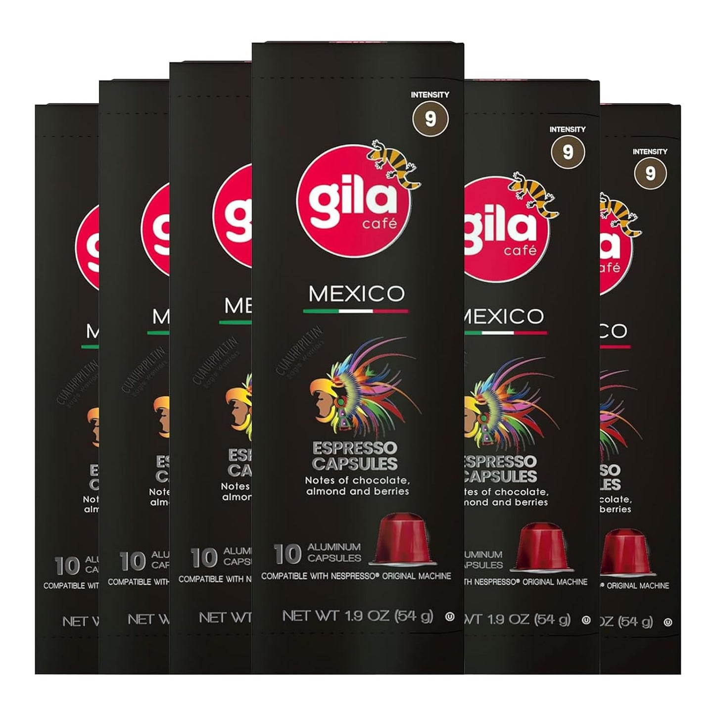 gila cafe Mexico Coffee Capsules, Nespresso Original Line, Dark Roast, 60ct