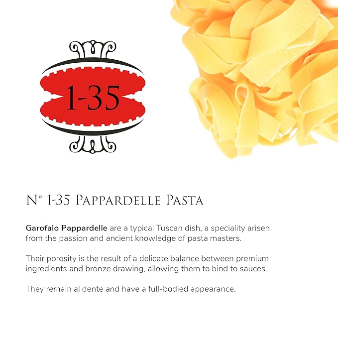 Garofalo - Premium Durum Wheat Semolina Pappardelle Pasta, Italian Made, Bronze-Drawn, Al-Dente, One-Ingredient Pasta (2 pack)