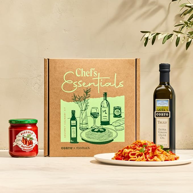 Corto x Stanislaus Chef’s Essentials Kit – TRULY Extra Virgin Olive Oil - Ultra-Fresh Fall Harvest & Piccolo Datterini Baby Plum Tomatoes – Handpicked - Loved by Pro Chefs now for Home Chefs