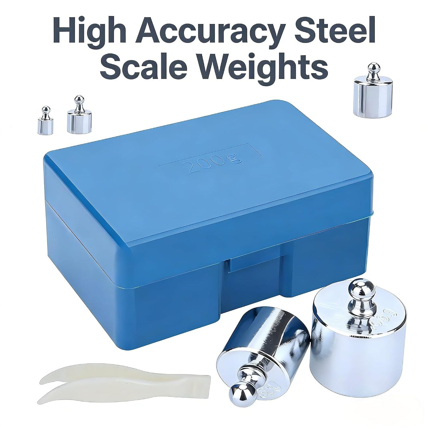 MAGIKON Steel Calibration Weight Kit, M2 Class 205g (100/50/20/10/5g)
