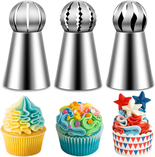 Suuker Ball Russian Piping Tips Lace Mold Pastry Cake Decorating Tool, Stainless Steel Cream Butter cream Cake DIY Baking