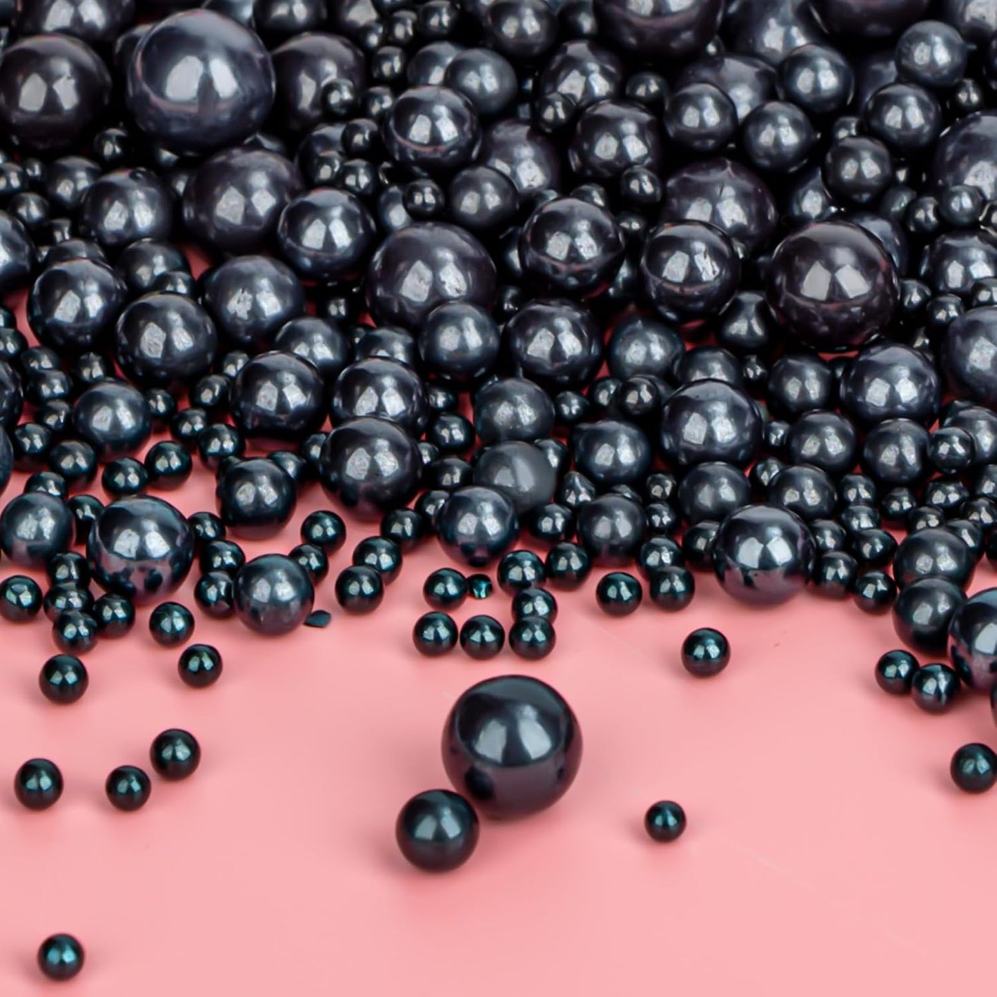 Twisweet Black Sprinkles 130g, Edible Pearl Sprinkles for Cake Decorating | Black sugar pearls, cake decorations &amp; cake toppers for cupcakes, cookies, ice cream, Halloween, birthdays &amp; party desserts