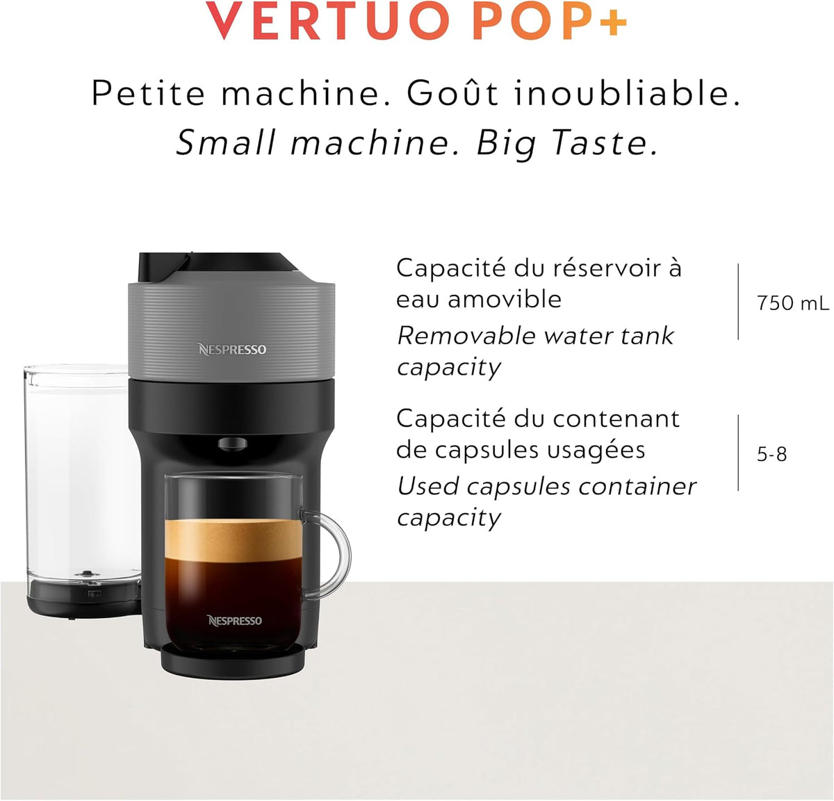 Nespresso Original Vertuo Pop+ Coffee & Espresso Maker by Breville