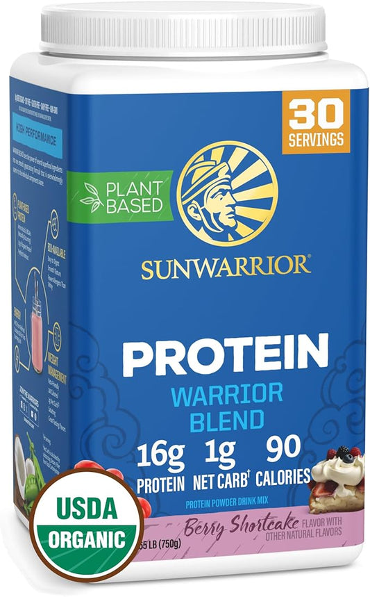 Sunwarrior Vegan Organic Protein Powder Plant-Based | BCAA Amino Acids Hemp Seed Soy Free Dairy Free Gluten Free Synthetic