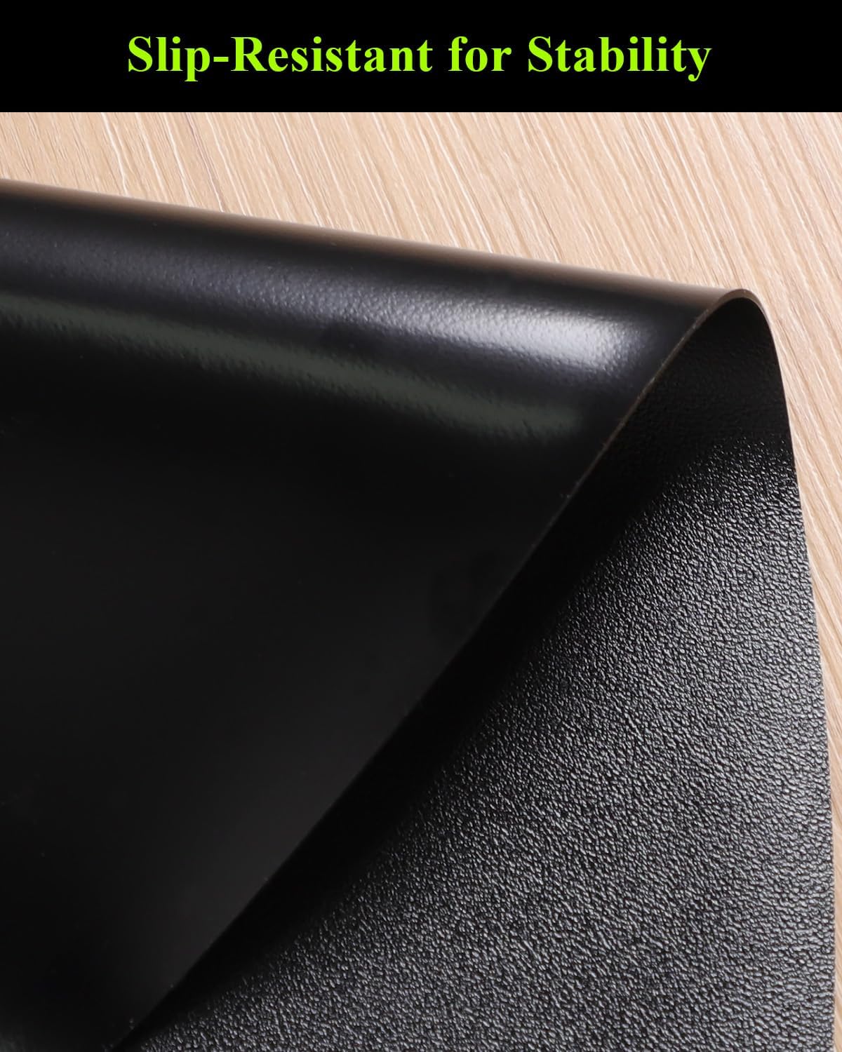 Black Plastic Table Cover Protector, 48" Round PVC Desk Pad Mat