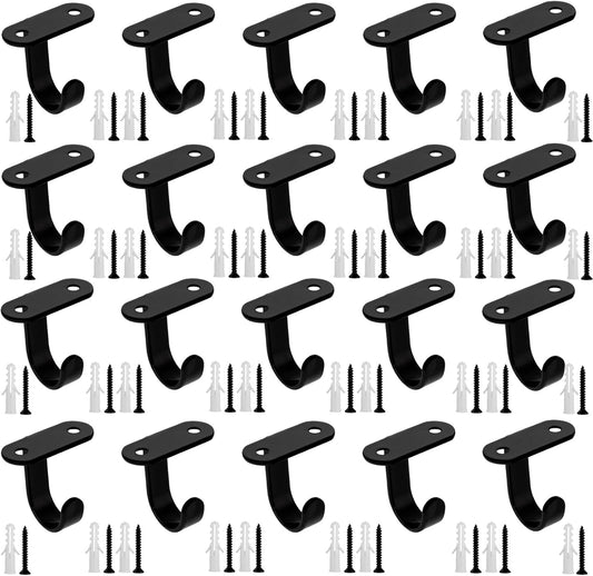 Ceiling Hooks, 20 Pcs Screw Mounted Ceiling Hooks for Hanging Plants, Under Cabinet Cup Hooks, Under-Shelf Towel/Robe Hook