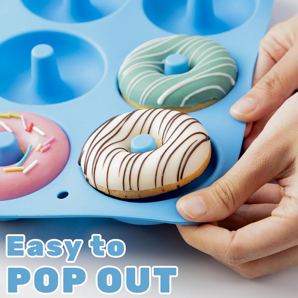 Aichoof Non-Stick Silicone Donut Pan Set of 2